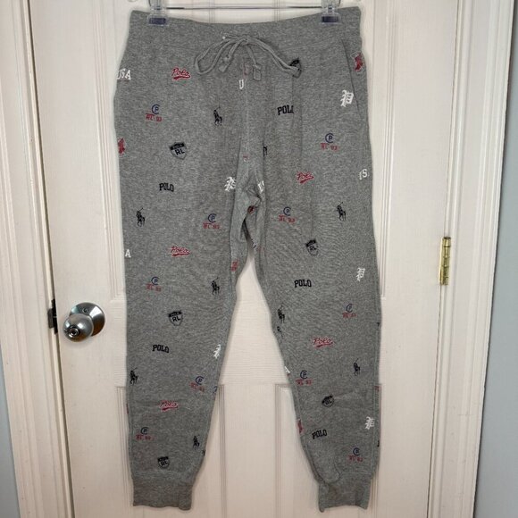 Polo Ralph Lauren Icons All Over Waffle Knit Lounge Sleepwear Pants Size Large - Picture 7 of 7